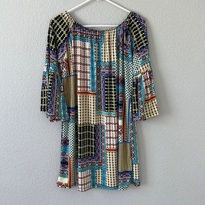 Cottagecore Patchwork Bell Sleeves Tunic Size Large
